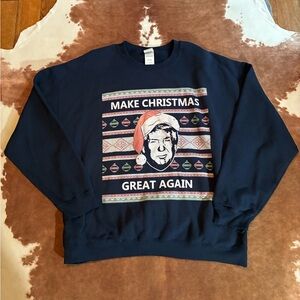 Gildan Navy Christmas Crewneck Sweater